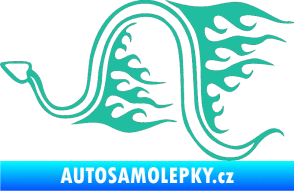 Samolepka Animal flames 040 levá had tyrkysová
