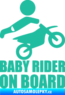 Samolepka Baby rider on board pravá tyrkysová