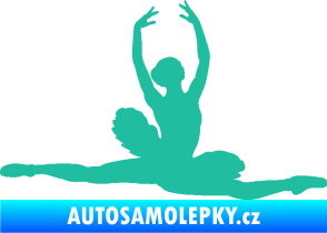 Samolepka Baletka 004 pravá tyrkysová
