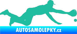 Samolepka Baseball 015 pravá tyrkysová