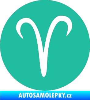 Samolepka Beran zvěrokruh 001 - horoskop tyrkysová