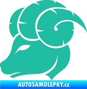 Samolepka Beran zvěrokruh 002 levá tyrkysová