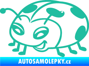 Samolepka Beruška 004 levá tyrkysová