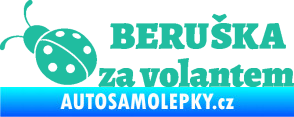 Samolepka Beruška za volantem tyrkysová