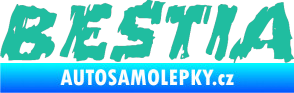 Samolepka Bestia tyrkysová