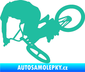 Samolepka Biker 001 levá tyrkysová