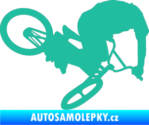 Samolepka Biker 001 pravá tyrkysová