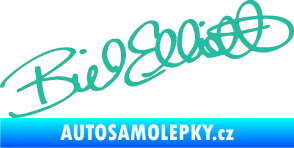 Samolepka Podpis Bill Elliott  tyrkysová