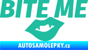 Samolepka Bite me  tyrkysová