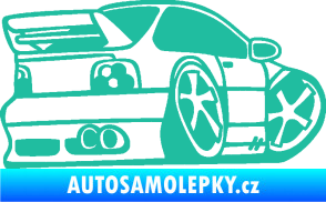 Samolepka BMW e46 karikatura pravá tyrkysová