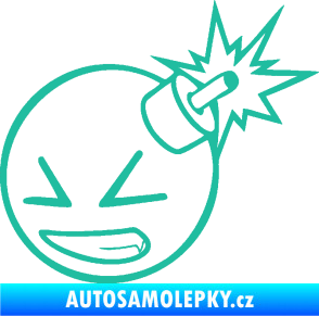 Samolepka Bomba 005 levá JDM styl tyrkysová