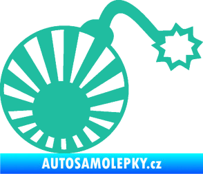 Samolepka Bomba 006 JDM pravá tyrkysová