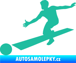 Samolepka Bowling 001 levá tyrkysová