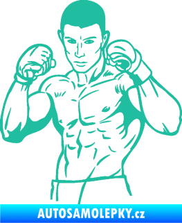 Samolepka Boxer 003 levá tyrkysová