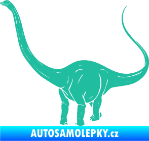 Samolepka Brachiosaurus 002 levá tyrkysová