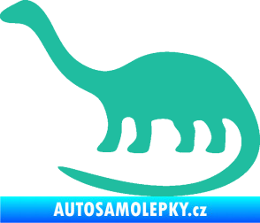 Samolepka Brontosaurus 001 levá tyrkysová