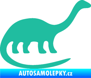 Samolepka Brontosaurus 001 pravá tyrkysová