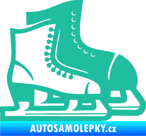 Samolepka Brusle 001 pravá tyrkysová