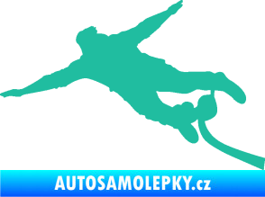 Samolepka Bungee jumping 001 levá tyrkysová