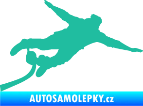 Samolepka Bungee jumping 001 pravá tyrkysová