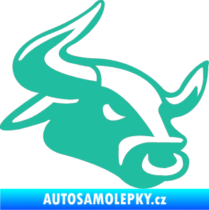 Samolepka Býk 001 pravá tyrkysová