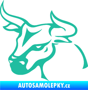 Samolepka Býk 005 levá tyrkysová