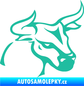 Samolepka Býk 005 pravá tyrkysová