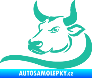 Samolepka Býk 008 levá tyrkysová
