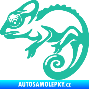 Samolepka Chameleon 002 levá tyrkysová