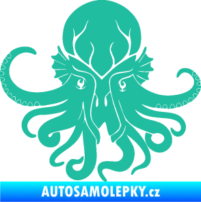 Samolepka Chobotnice 002 levá tyrkysová