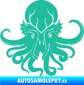 Samolepka Chobotnice 002 pravá tyrkysová