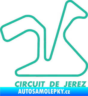 Samolepka Okruh Circuito de Jerez tyrkysová