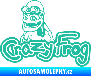 Samolepka Crazy frog 002 žabák tyrkysová
