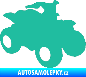 Samolepka Čtyřkolka 001 pravá tyrkysová