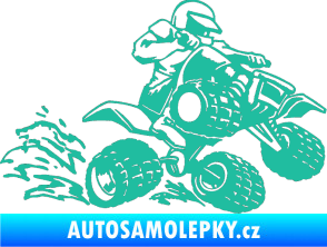 Samolepka Čtyřkolka 003 pravá tyrkysová