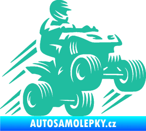 Samolepka Čtyřkolka 006 pravá tyrkysová