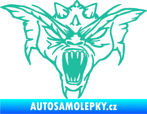 Samolepka Ďábel 003 pravá tyrkysová