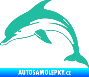 Samolepka Delfín 002 levá tyrkysová