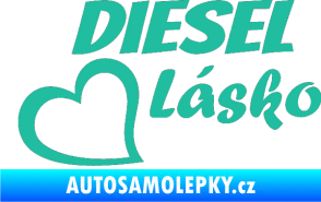 Samolepka Diesel Lásko tyrkysová