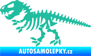 Samolepka Dinosaurus kostra 001 levá tyrkysová