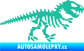 Samolepka Dinosaurus kostra 001 pravá tyrkysová