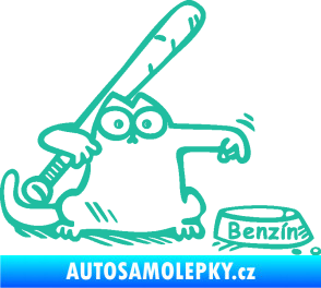Samolepka Dolej benzin 002 pravá tyrkysová