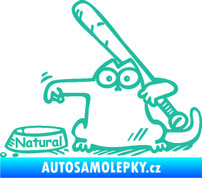 Samolepka Dolej natural levá tyrkysová