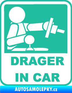 Samolepka Drager in car 001 tyrkysová