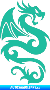 Samolepka Dragon 005 pravá tyrkysová