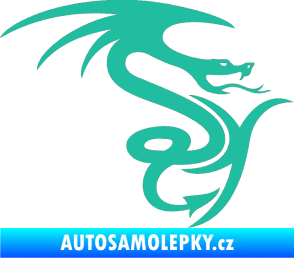 Samolepka Dragon 006 pravá tyrkysová