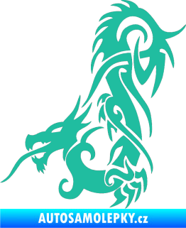 Samolepka Dragon 007 levá tyrkysová