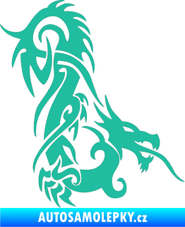 Samolepka Dragon 007 pravá tyrkysová