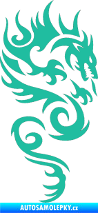 Samolepka Dragon 010 pravá tyrkysová