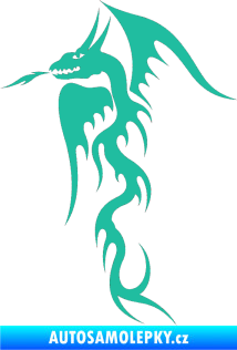 Samolepka Dragon 013 levá tyrkysová